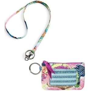 Lanyard & Iconic Zip ID Case in Superbloom